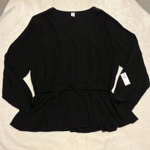 Black long sleeve blouse